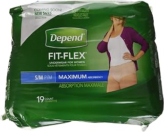 Depend Maximum Absorbency Underwear for Women, Small/Medium, 19 ct
