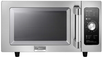 Equipment Countertop Commercial Microwave Oven with Dial by Midea – .9 cu ft, 0.9 cubic_feet, Stainless Steel, Model 1025F0A