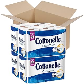 Cottonelle CleanCare Toilet Paper, 48 Double Rolls, Strong Bath Tissue