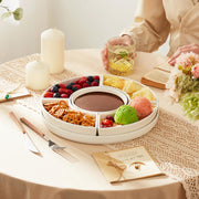 Malacasa Porcelain Divided Serving Platter, 6 Sections, White
