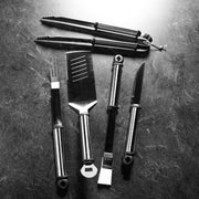5-Piece Stainless Handle Barbeque Tool Set by Mr. Bar-B-Q – Stainless Steel, Model 02147Y