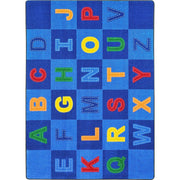 Patchwork Letters 7'8" x 10'9" Area Rug in Color Multi Nylon/Multi by Joy Carpets – 7'8" x 10'9", Multi Color