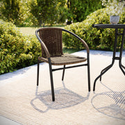 Flash Furniture Dark Brown / Set of 1 / Contemporary Patio Dining Chairs