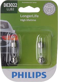PHILIPS Automotive Lighting DE3022 LongerLife Miniature Bulb, 2 Pack (DE3022LLB2)