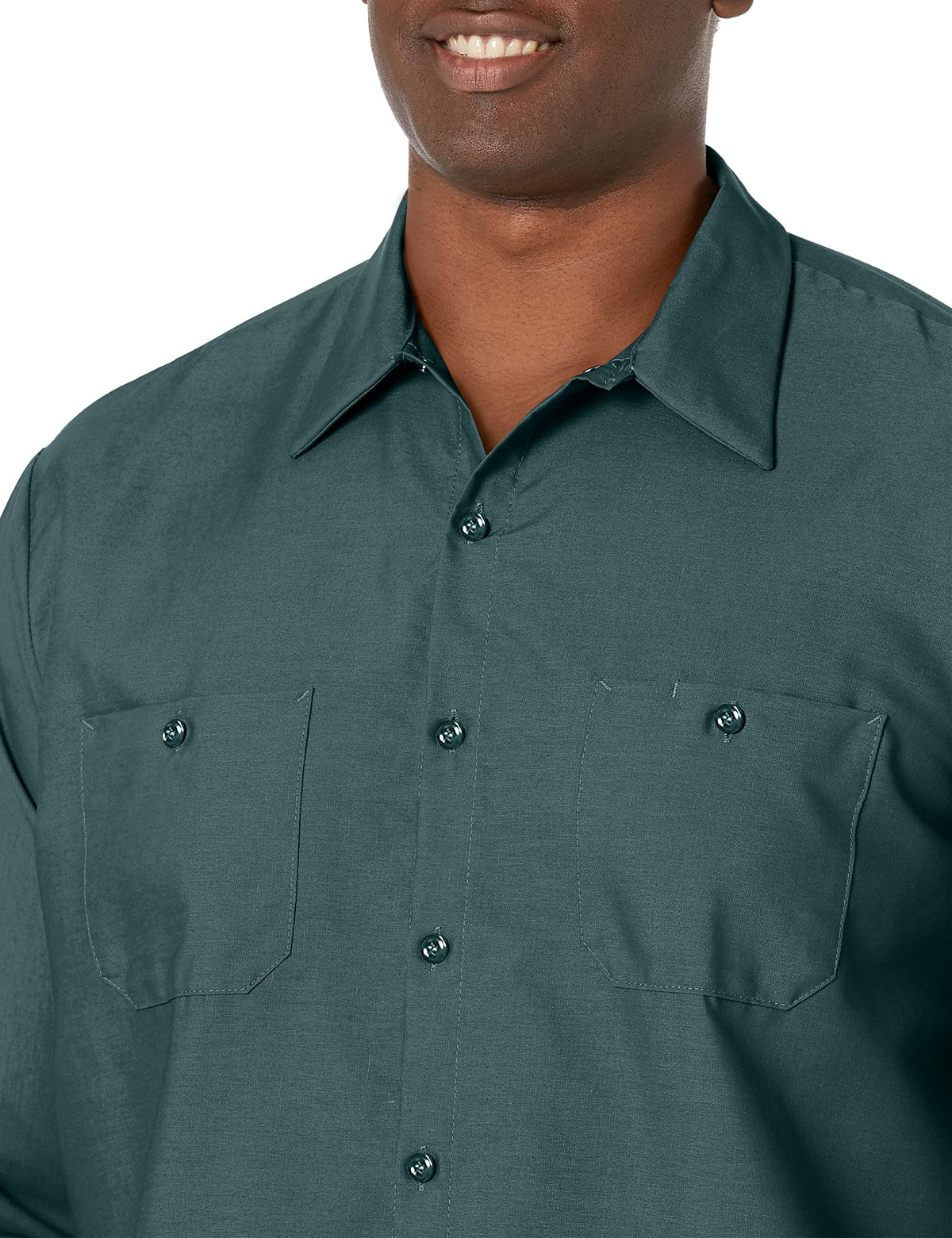 Long Sleeve Industrial Solid Work Shirt Spruce Green 2X-Large - 5 Pack by Red Kap – Spruce Green, Pack of 5, Model SP14