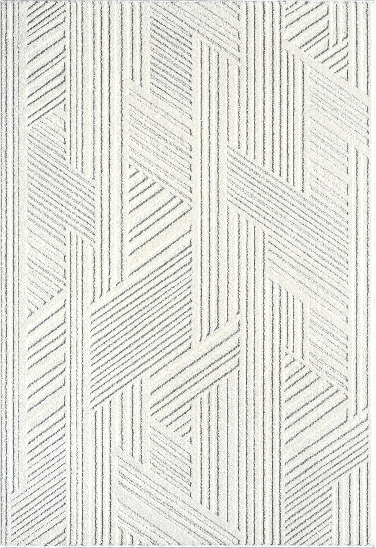 Cozy Cream Area Rug for Living Room by Abani – 2' x 3', Polypropylene, Cream, Model COZ130A-2