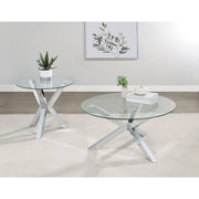 35" Easy-Care Coffee Table by VUSVAB – Metal, Chrome