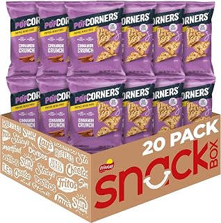 Popcorners Popped Corn Snacks, Cinnamon Crunch, 1 Ounce (Pack of 20) (Packaging May Vary)
