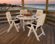 ® Nautical Dining Set by Polywood – 1, High Density Polyethylene, Slate Grey, Pack of 5, Model PWS260-1-GY