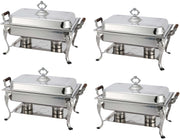 4 Pack Royal Rectangular Crown Chafing Dish Sets Food Warmers 8-Quart $20 Rebate by Unknown – Commercial Grade