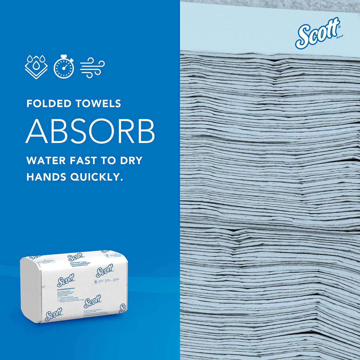 Scottfold Paper Towels by Scott Professional – 175 Count (Pack of 25), Paper, White, Pack of 25, Model 01980