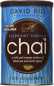 David Rio Elephant Vanilla Chai, 14oz. - 2 canisters