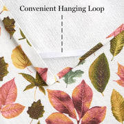Martha Stewart Falling Leaves Kitchen Towels, 100 Percent Cotton, Tan Red Green 3-Pack