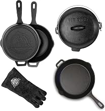 PIT BOSS 6 Piece Cast Iron Starter Kit, Black | 100% cast iron