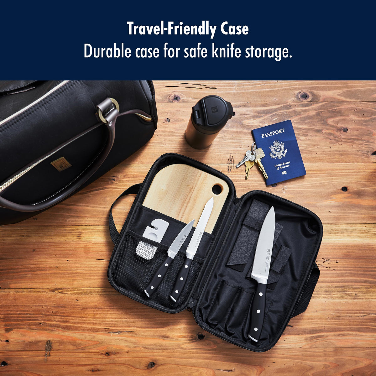 Forged Accent 6-pc Travel Knife Set by HENCKELS – 6-pc, Stainless Steel, Black, Pack of 6, Model 1025282
