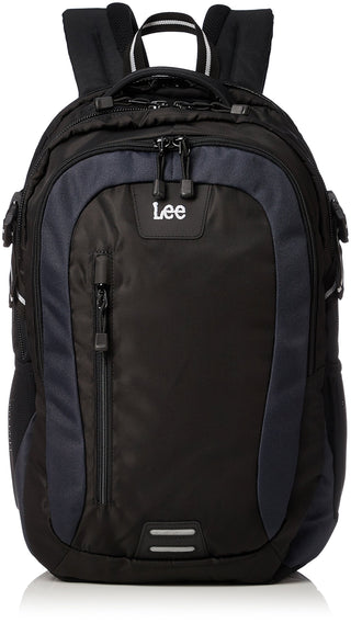 Backpack, Waterproof Rain Cover Included, Lightweight, Multi-functional, Large Capacity (PC Storage), Black Body x Gray by Lee – One Size, Polyester, Model 320-16200