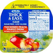 Hormel Healthlabs Thick and Easy Thickened Honey Consistency Clear Peach Mango Drink, 4 Ounce - 24 per case.
