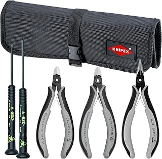KNIPEX Tools 9K 00 80 11 US Electronic Pliers Screwdrivers Tool Set (5 Piece)