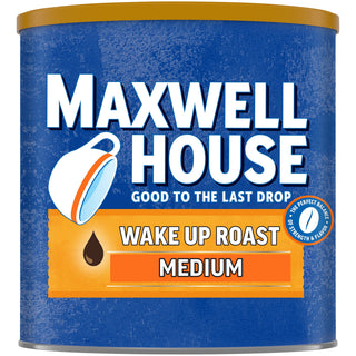 Medium Roast Wake Up Roast Ground Coffee by MAXWELL HOUSE – 30.65 Ounce (Pack of 1), brown, Model 10043000051334