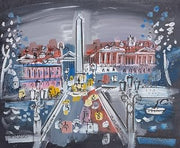 Charles Cobelle, Luxor Obelisk Plaza 2 Acrylic on canvas, signed lower right