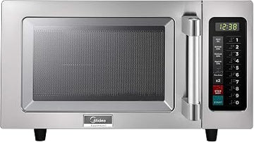 Midea Equipment 1025F1A Countertop Commercial Microwave Oven with Touch Control, 1000W, Stainless Steel, .9 CuFt