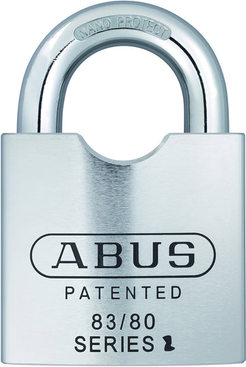 83/80 Rekeyable Steel Padlock Silver Keyed Different by ABUS – 83/80 Keyed Different with 2 keys, Aluminum, Model 80120