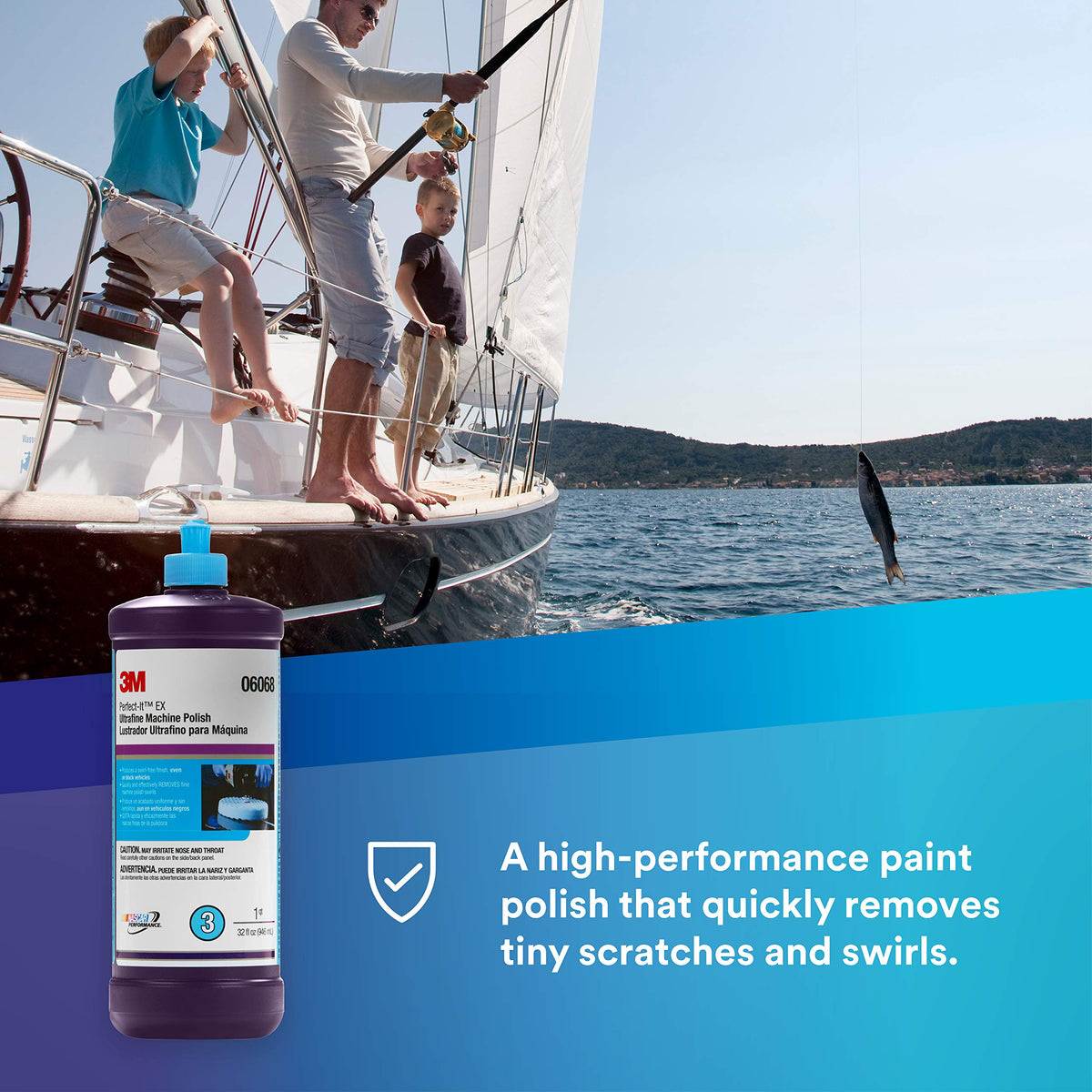 Perfect-It Ultrafine Machine Polish by 3M – 1 Quart, Mixed, Blue, Model 06068