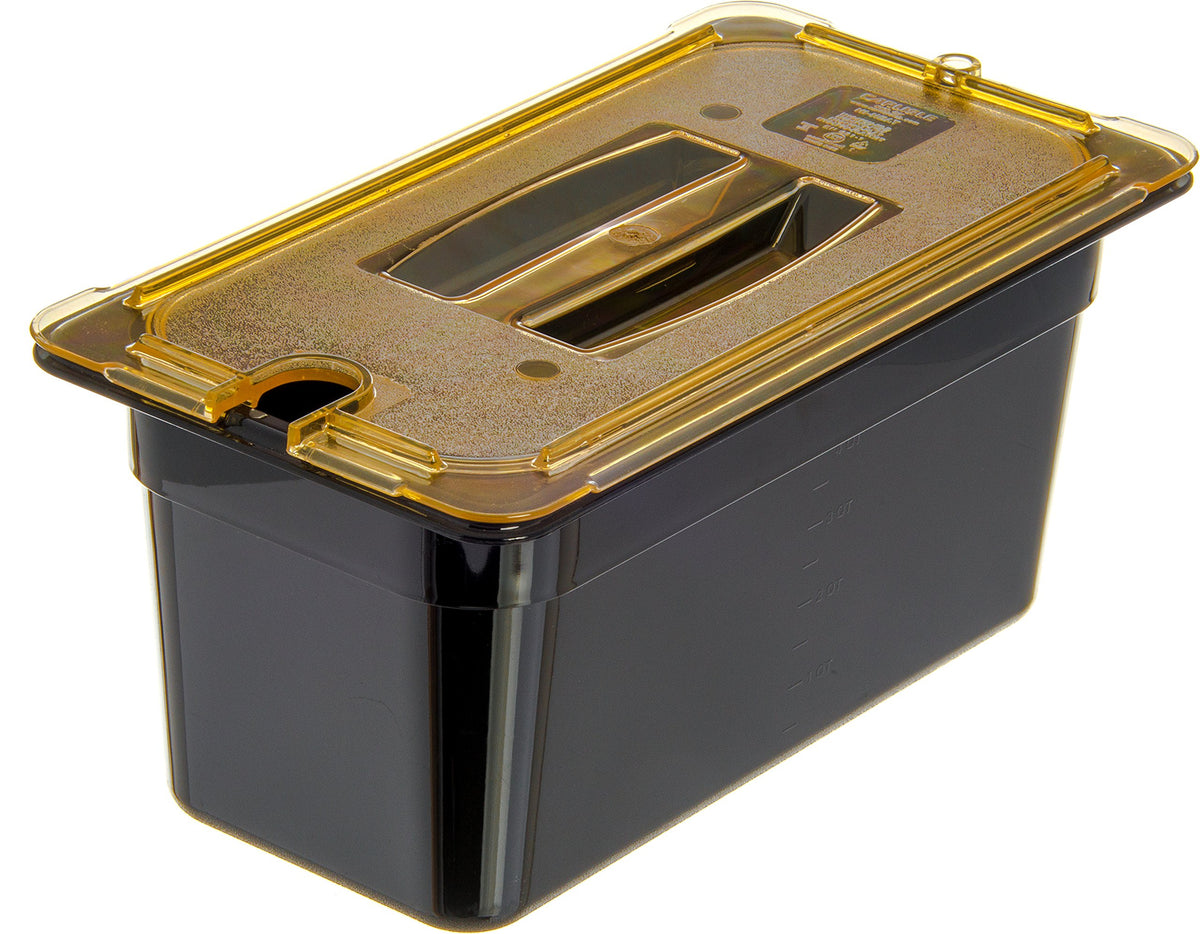 High Heat Food Pan by Carlisle FoodService Products – 1/3 size, 7.01949 ounces, Plastic, Black, Model 3086203