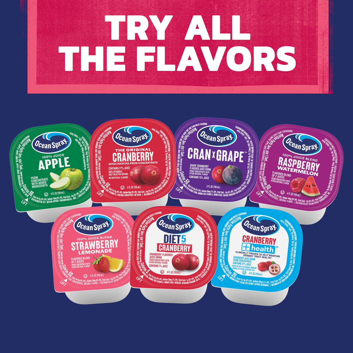 Ocean Spray Strawberry Lemonade / 4 Fl Oz (Pack of 48) / 48 Fruit Juice