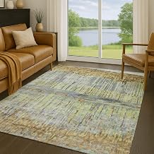 Addison Rugs Chantille ACN2428 Khaki 3' x 5' Indoor/Outdoor, Machine Washable, Easy Clean, Non Shedding, Bedroom, Living Room, Dining Room, Kitchen, Patio Rug