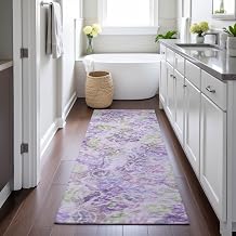 Addison Rugs Chantille ACN2723 Plum 2'3" x 7'6" Indoor/Outdoor, Machine Washable, Easy Clean, Non Shedding, Bedroom, Living Room, Dining Room, Kitchen, Patio Runner Rug