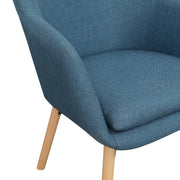 Convenience Concepts Denim Blue Linen / Chair / 25.25"L x 26.75"W x 33.5"H Chairs