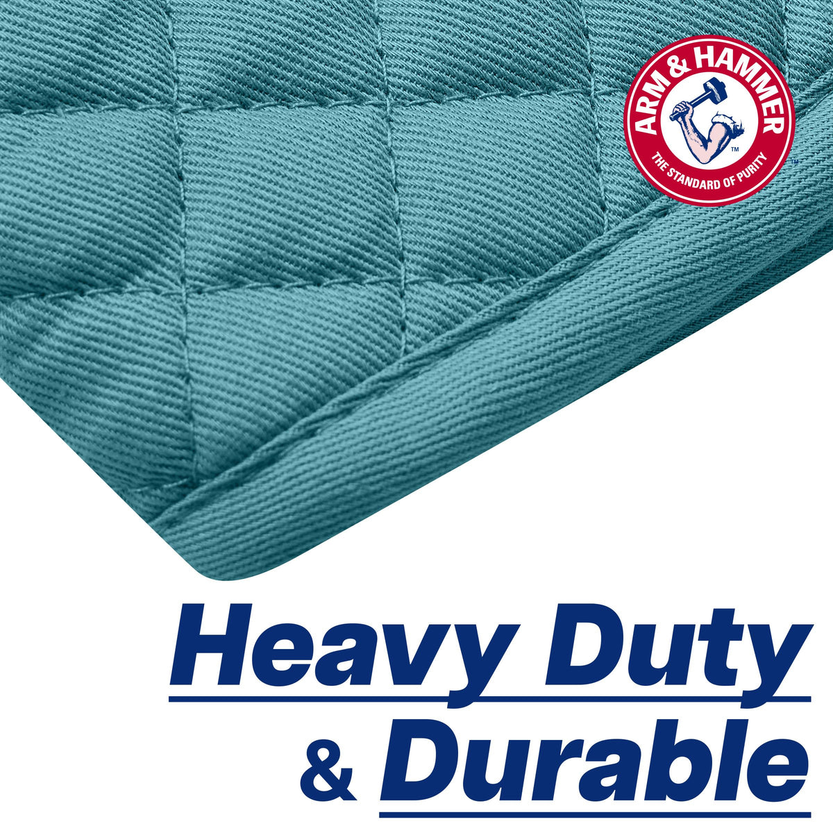 Quilted Oven Mitts by Arm & Hammer – 6.5"x12", Teal, Model AAH83602QUTEL6