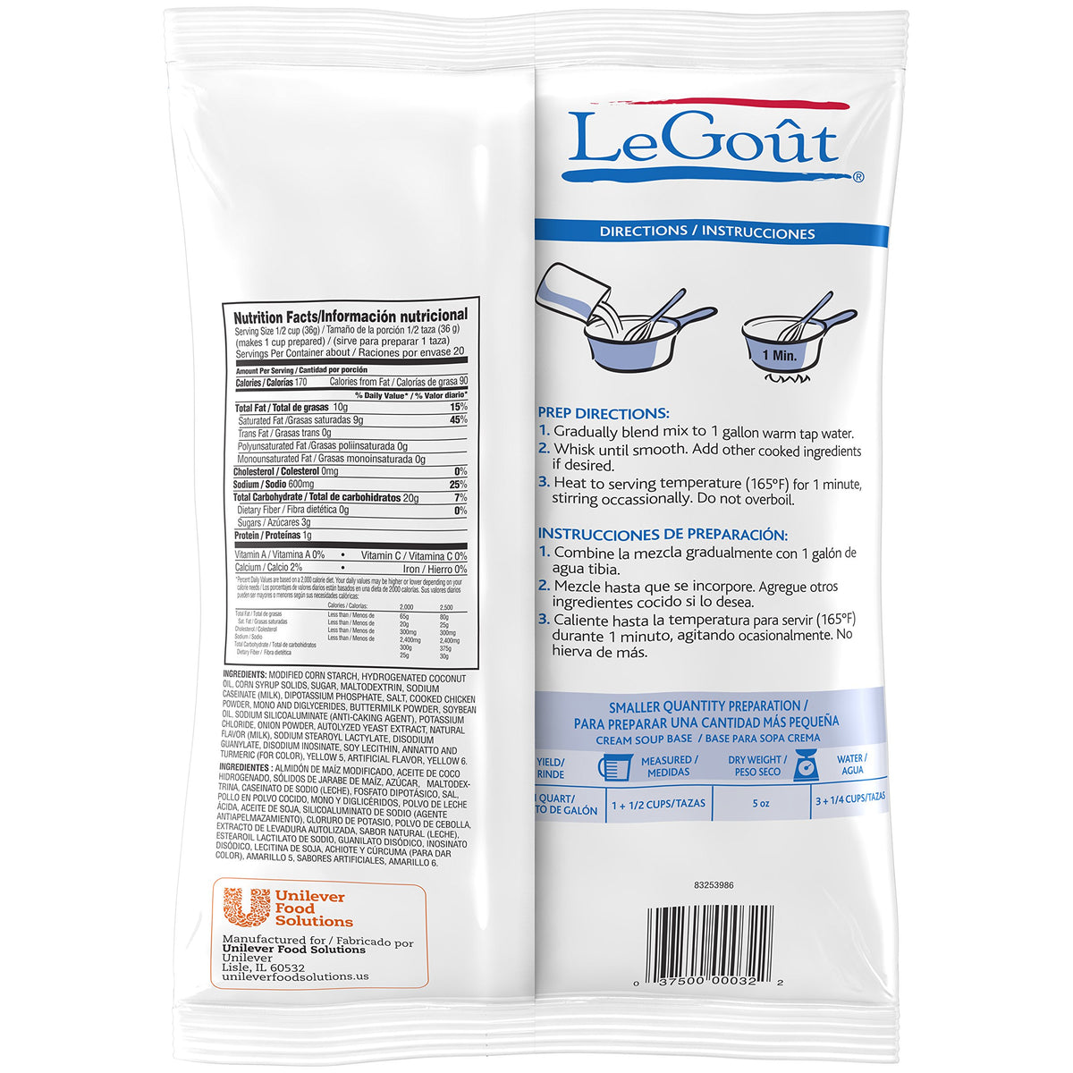 Soup Base Cream 1.58 lb by LeGout – 25.22 Ounce (Pack of 1), Model SPPPOA039708