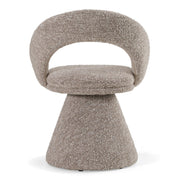 Wiles - Modern Grey Fabric Swivel Dining Chair by Limari Home – Cast Iron, Grey, Model LIM-83209