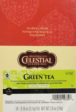 Green Tea K-Cup 48 Count Case by Celestial Seasonings – Pack of 2