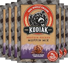 Kodiak Cakes Power Bake Muffin Mix, Double Dark Chocolate, 14 Ounce (Pack of 6)