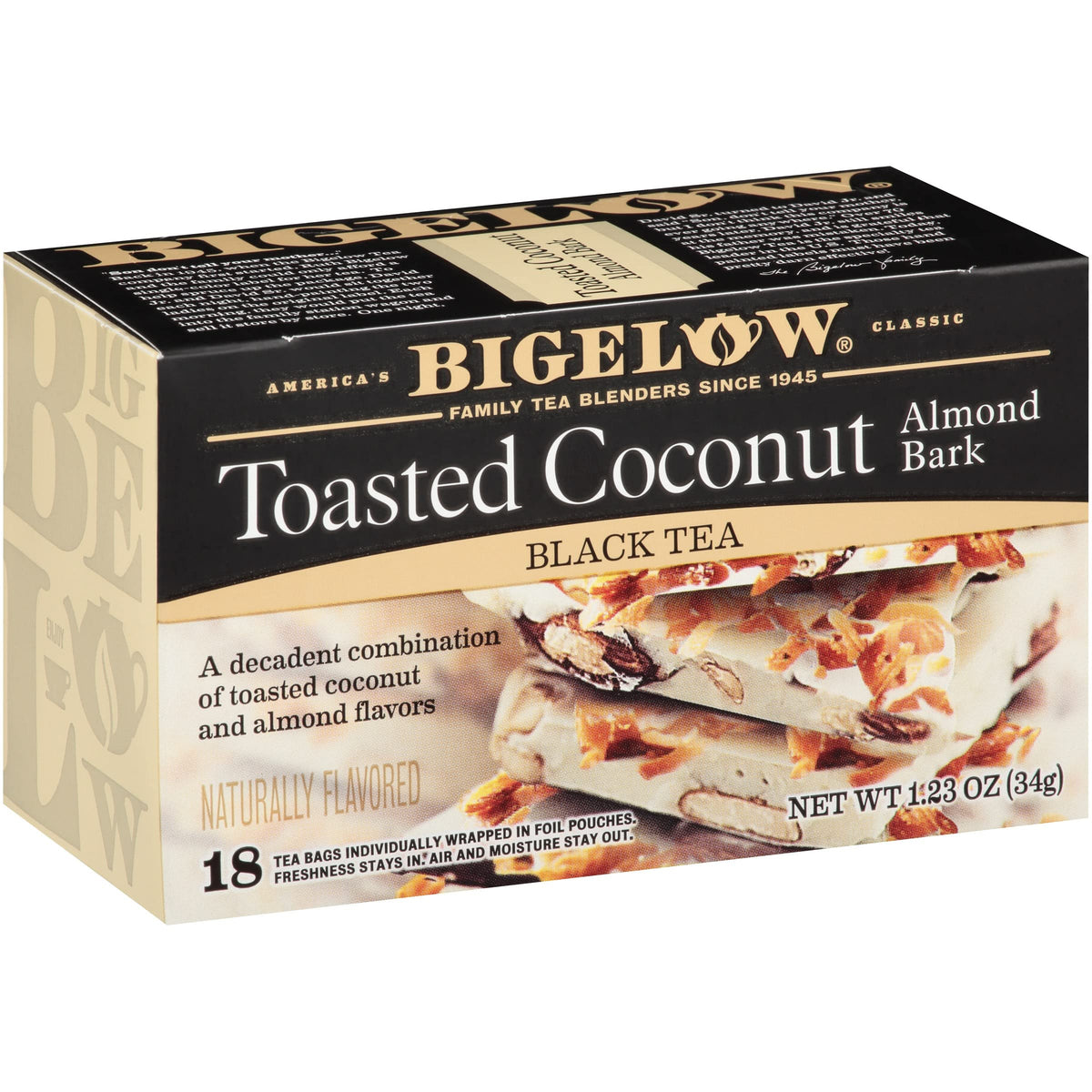 Bigelow Toasted Coconut Almond Bark 36 Tea Bags (2 boxes of 18) by Bigelow Tea – 18 Count (Pack of 2), Pack of 2
