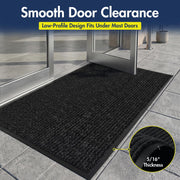 109 Industrial Door Mat by Notrax – 3' x 5' (Rectangular), Polypropylene, Charcoal, Model 109S0035CH