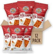 PRETZELIZED Snacks Pretzel Pita Chips, Buffalo Flavored, 7oz Bag (Pack of 12)