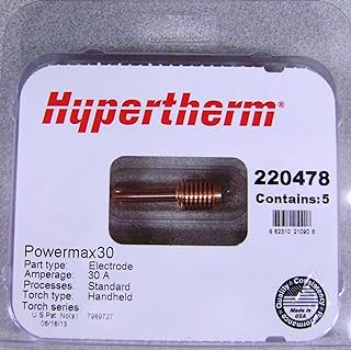 Hypertherm 220478 Electrode, T30v/T45v/m, 15-45 A, 5 pack
