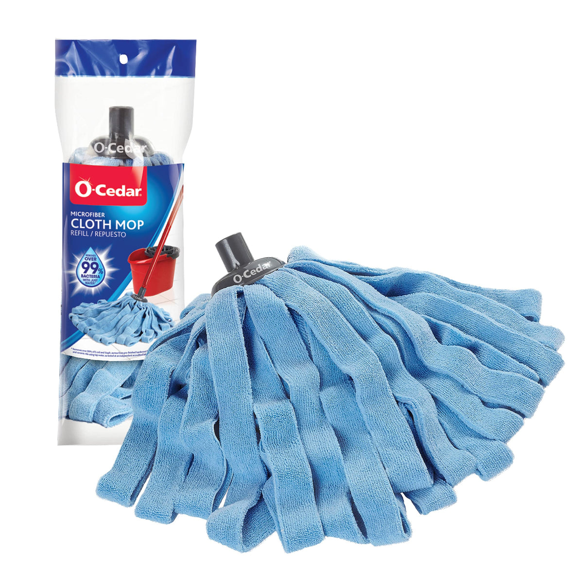 Microfiber Cloth Mop & QuickWring Bucket with Extra Refill by O-Cedar – 2 Piece Set, Plastic, Model O-Cedar Microfiber Cloth Mop & QuickWring Bucket with Extra Refill, 2 Piece Set