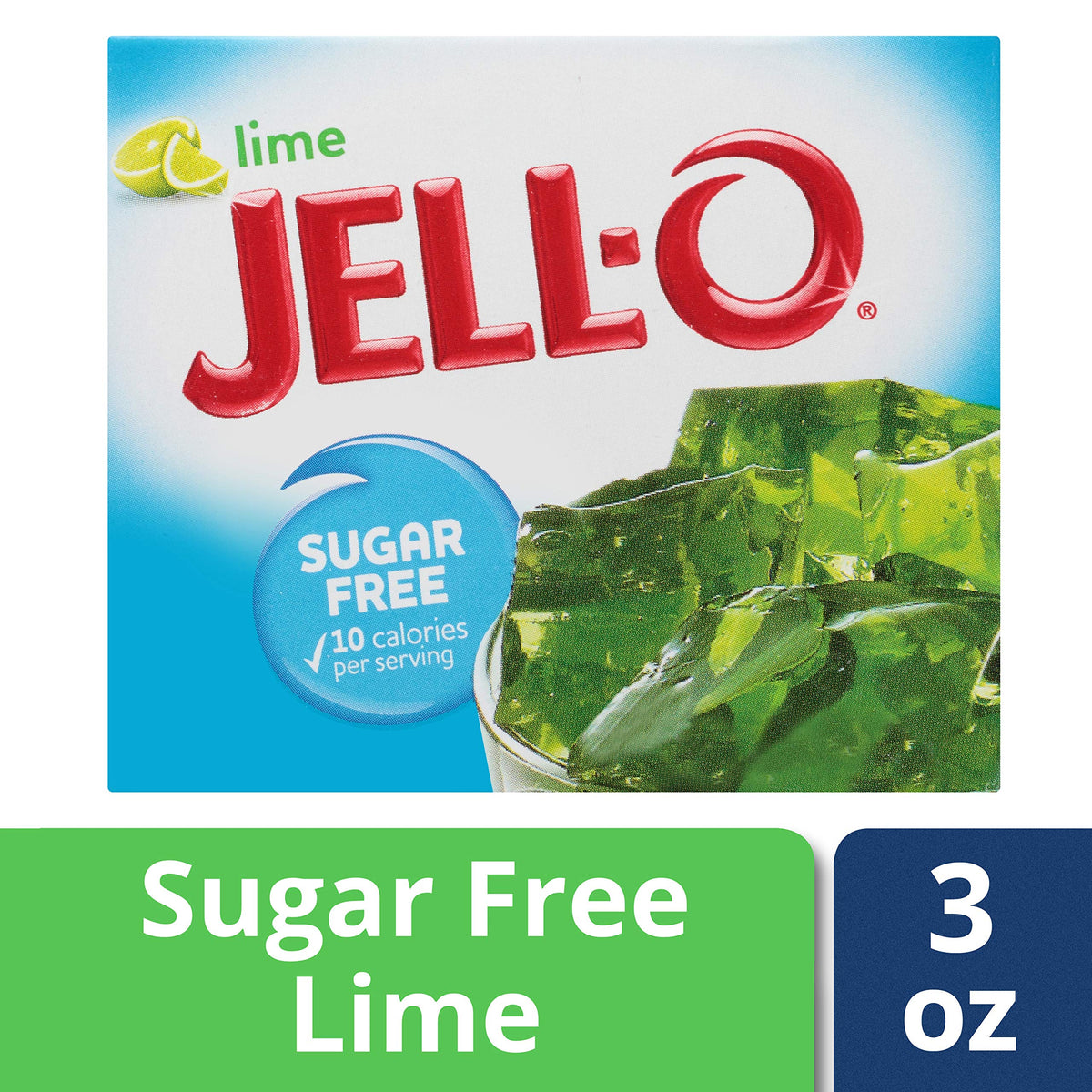 Lime Sugar-Free Gelatin Mix (0.3 oz Box) by Jell-O – 0.3 Ounce (Pack of 1)