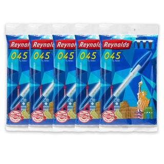 045 Ball Pen # Blue (50 Pcs. / Box) by Reynolds – 1 Count (Pack of 50), Plastic, Blue, Pack of 50, Model 045 - Blue