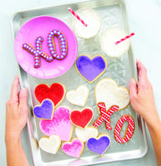 Nordic Ware Embossed Heart / Half Sheet / Silver Baking & Cookie Sheets