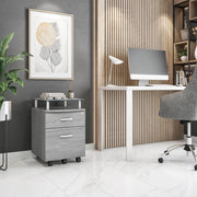 Techni Mobili Grey / Regular / Modern Vertical File Cabinets