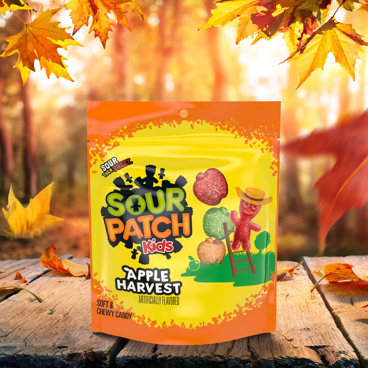 Sour Patch Kids Apple / 10 Ounce (Pack of 6) / Green,Orange,Red Gummy Candy