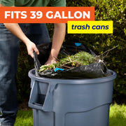 Essentials Extra Large 39 Gallon Trash Bags by Hefty – 40 Count (Pack of 1), 39.0 gallons, PE, Black, Model E89070PR