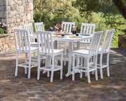 Vineyard 9-Piece Nautical Trestle Bar Set (Black) by Polywood – Onesize, Plastic, Black