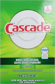 Cascade Powder Dishwasher Detergent, Fresh Scent, 45 oz